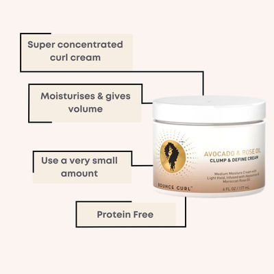 Bounce Curl Avocado & Rose Oil Clump and Define Cream