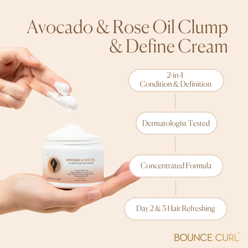 Bounce Curl Avocado & Rose Oil Clump and Define Cream